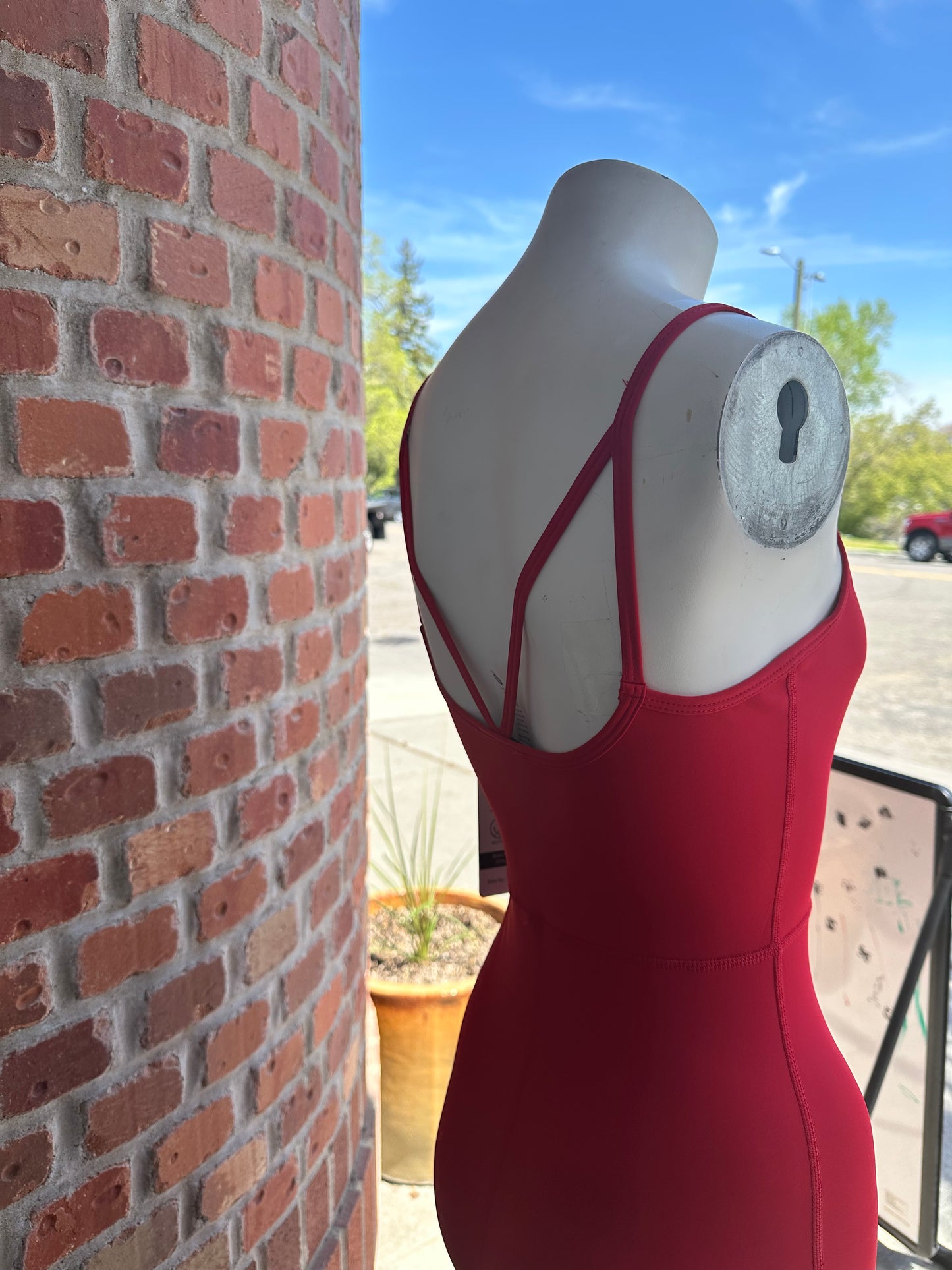Red Flare Jumpsuit