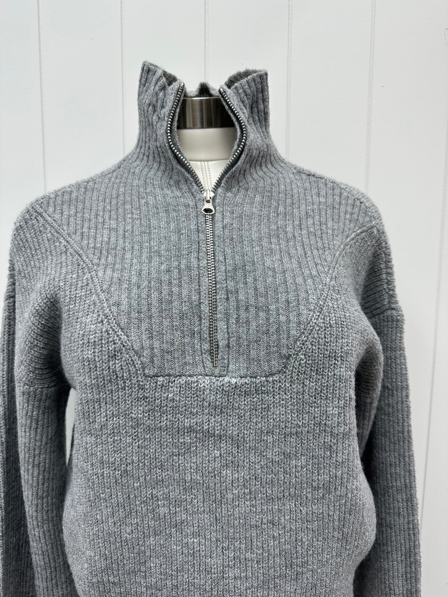 The Preppy Quarter Zip Gray Sweater