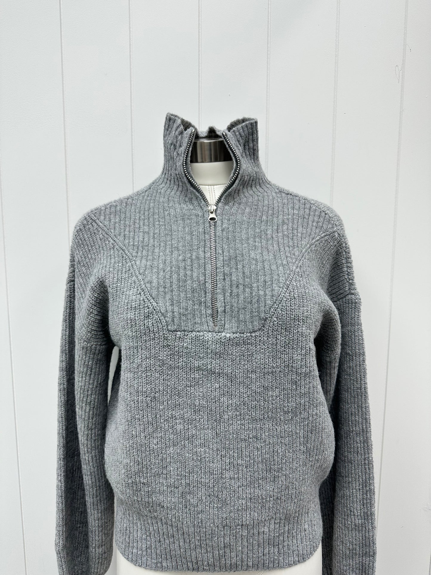The Preppy Quarter Zip Gray Sweater
