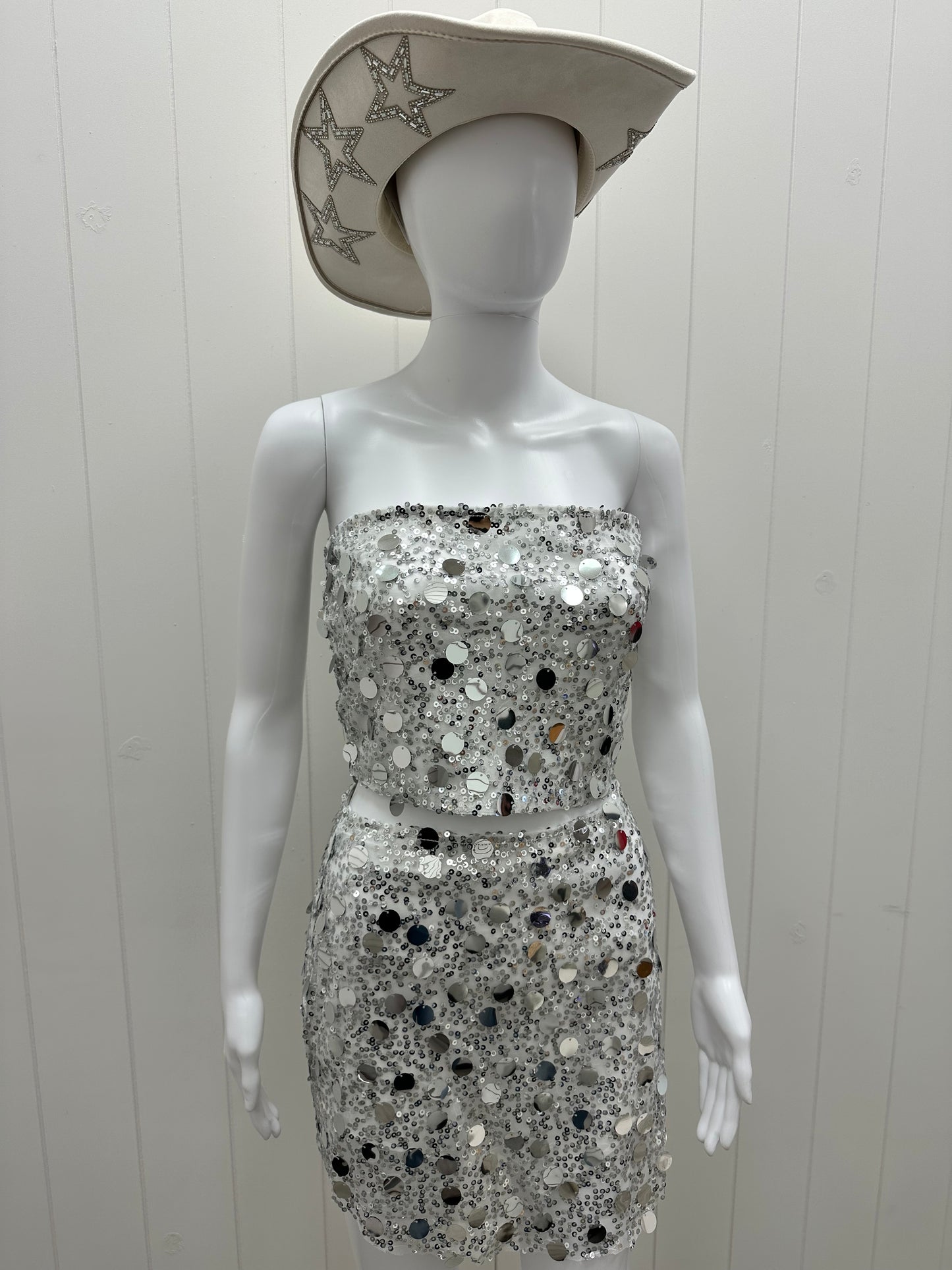 Disco Sequin 2 Piece Skirt Set