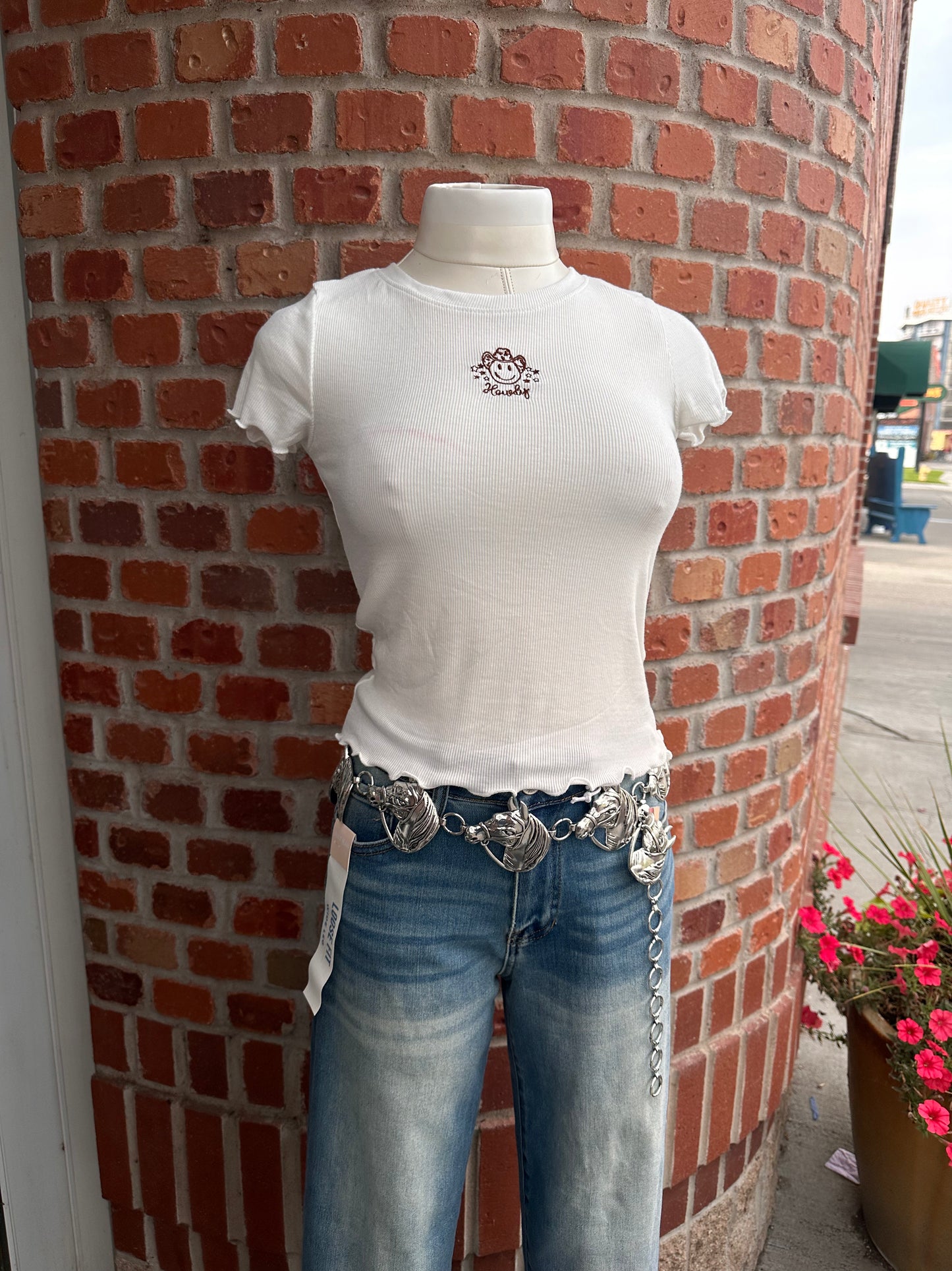 Embroidered Howdy Baby Tee