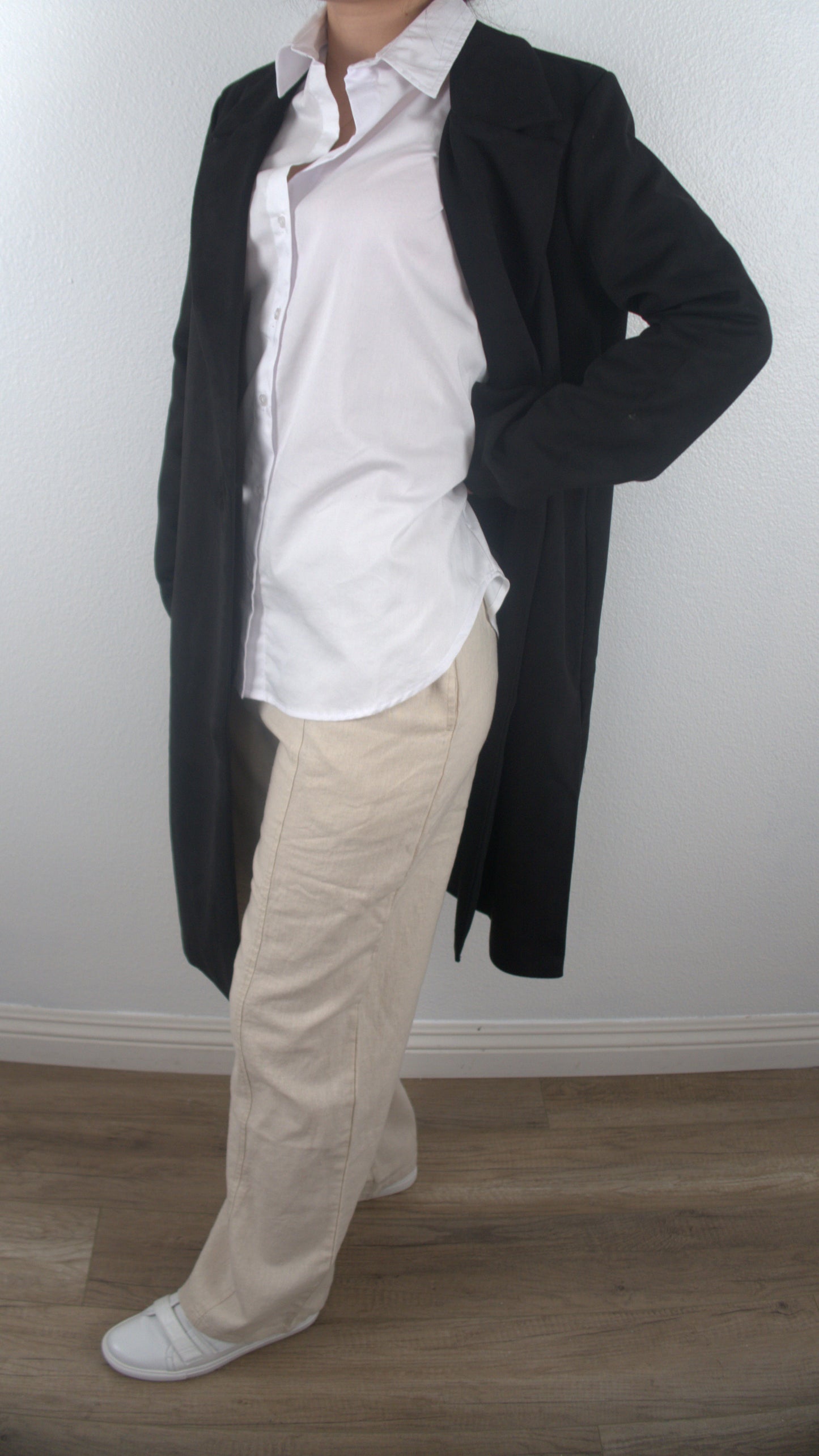 The Trendsetter Black Faux Suede Coat