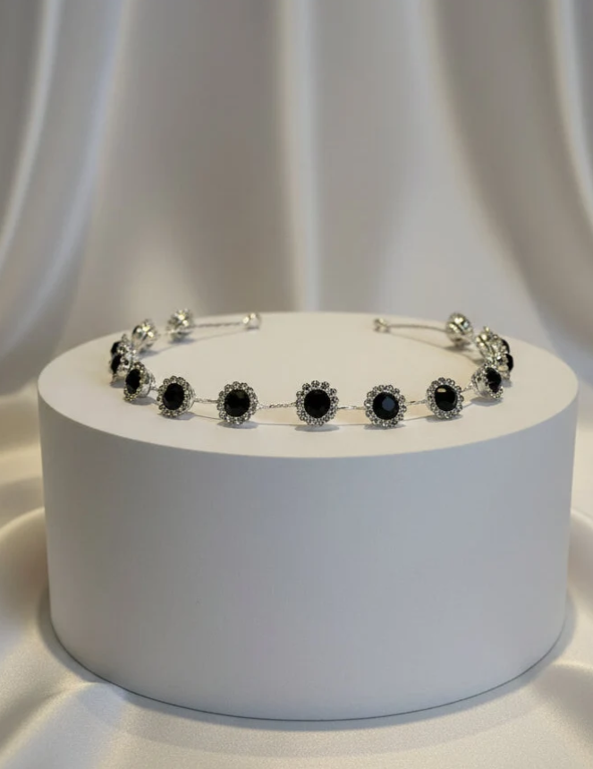 Floral Rhinestone Hair Wrap