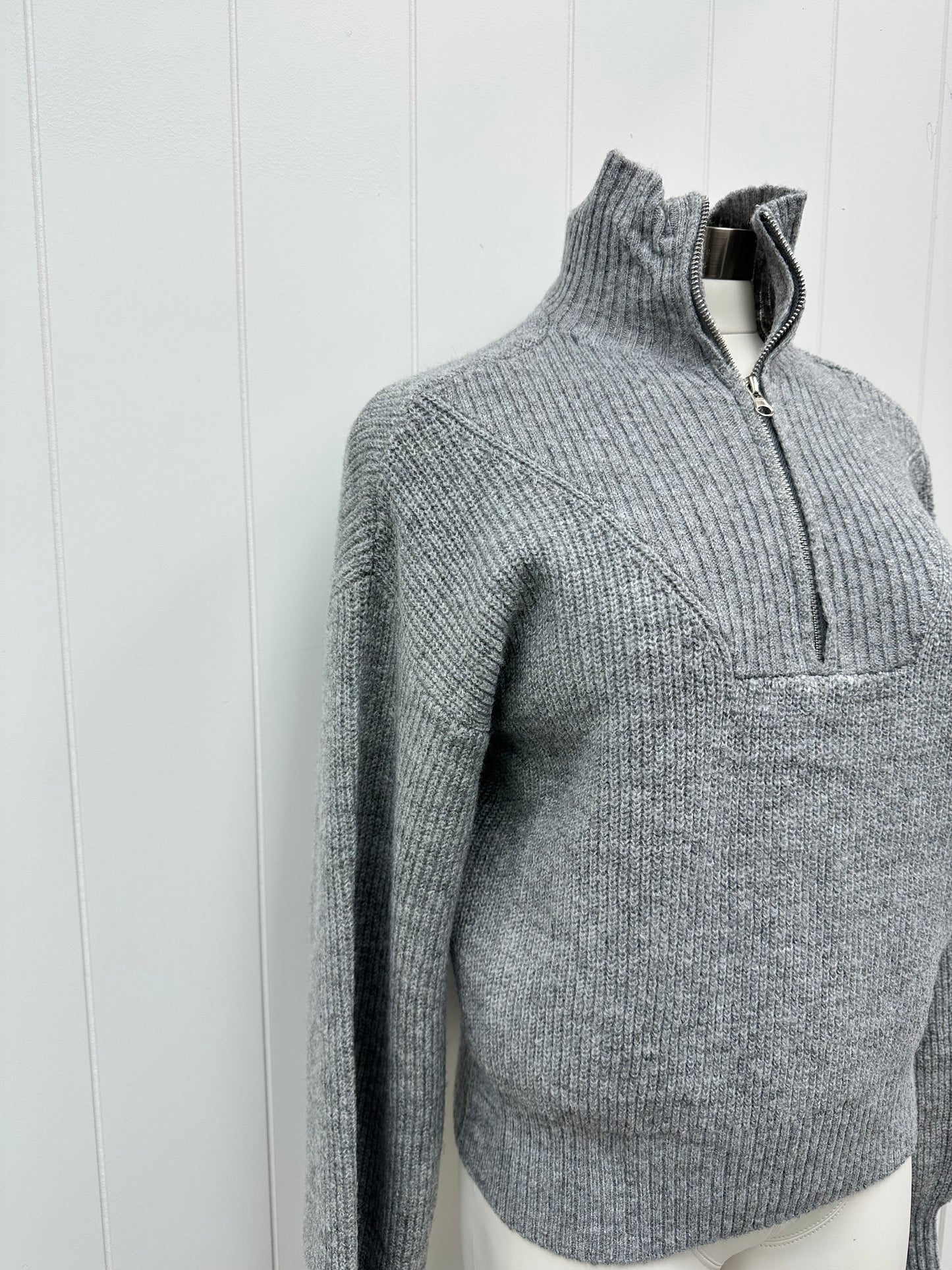The Preppy Quarter Zip Gray Sweater