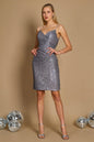 Short Sequin Formal Cocktail Dress