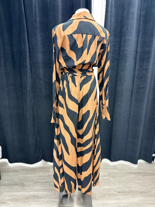 Safari Animal Pring Wide Leg Romper