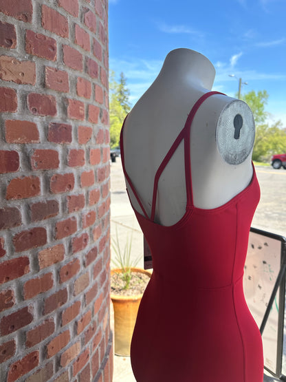 Red Flare Jumpsuit