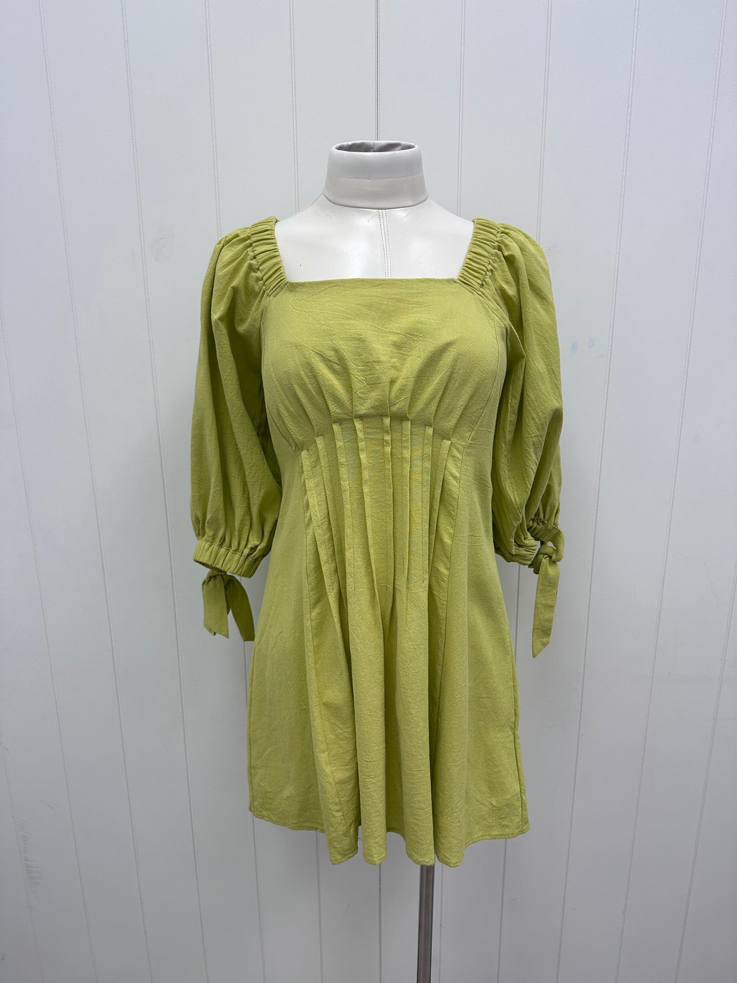 Green Smocked Boho Dress