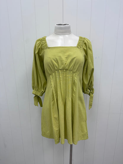 Green Smocked Boho Dress