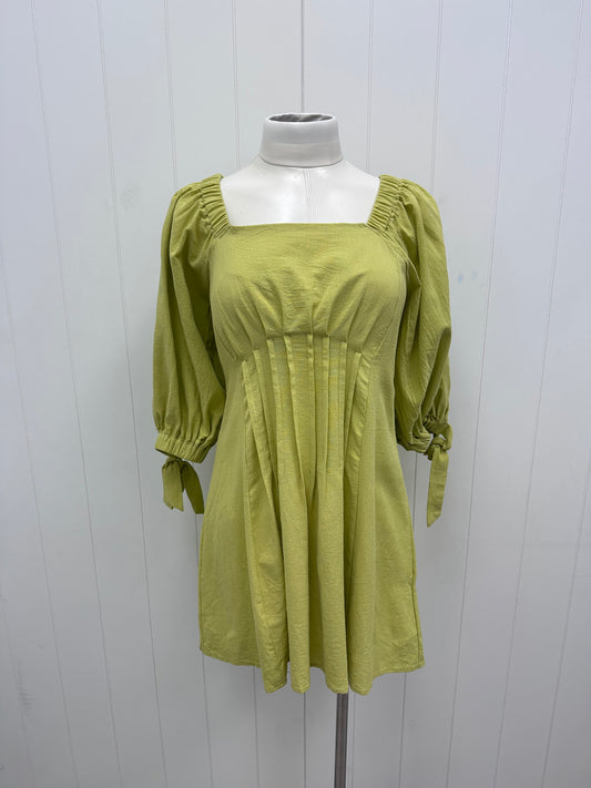 Green Smocked Boho Dress