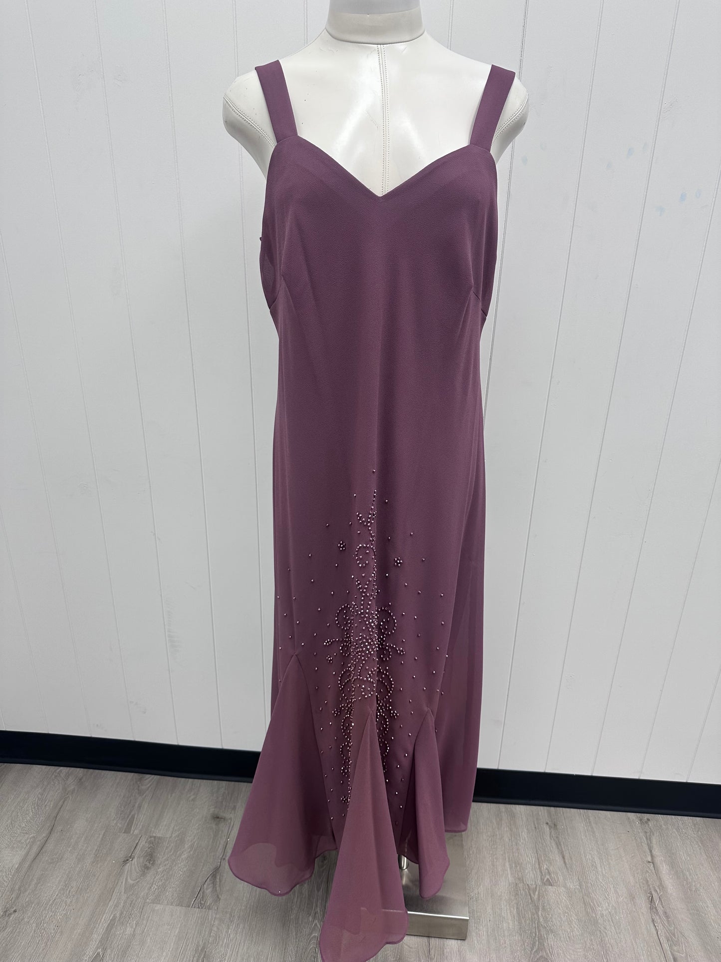 Dusty Plum Embellished Dress with Jacket