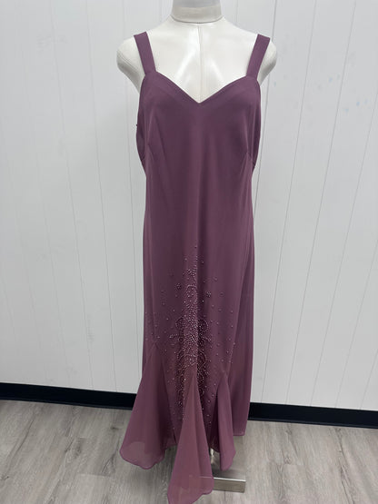 Dusty Plum Embellished Dress with Jacket