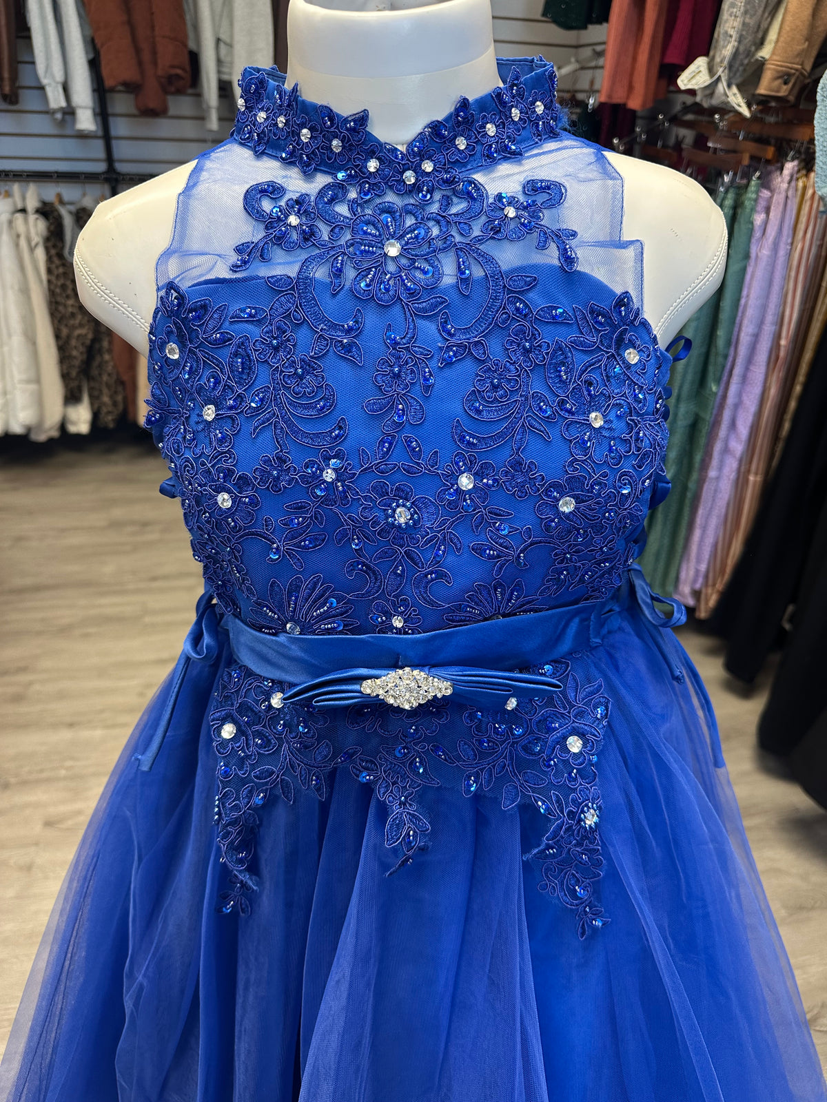 Little Girls Royal Blue Presentation Dress