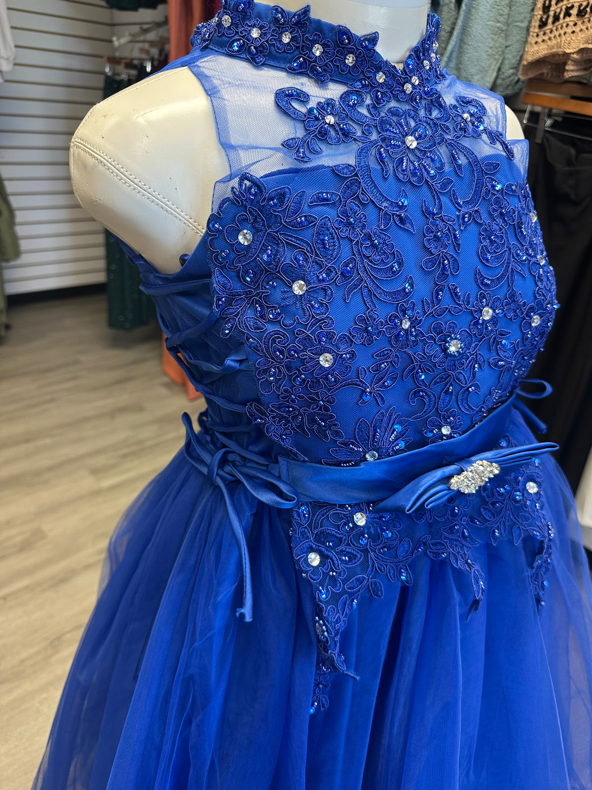 Little Girls Royal Blue Presentation Dress