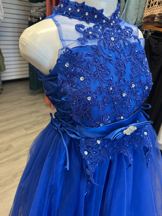 Little Girls Royal Blue Presentation Dress