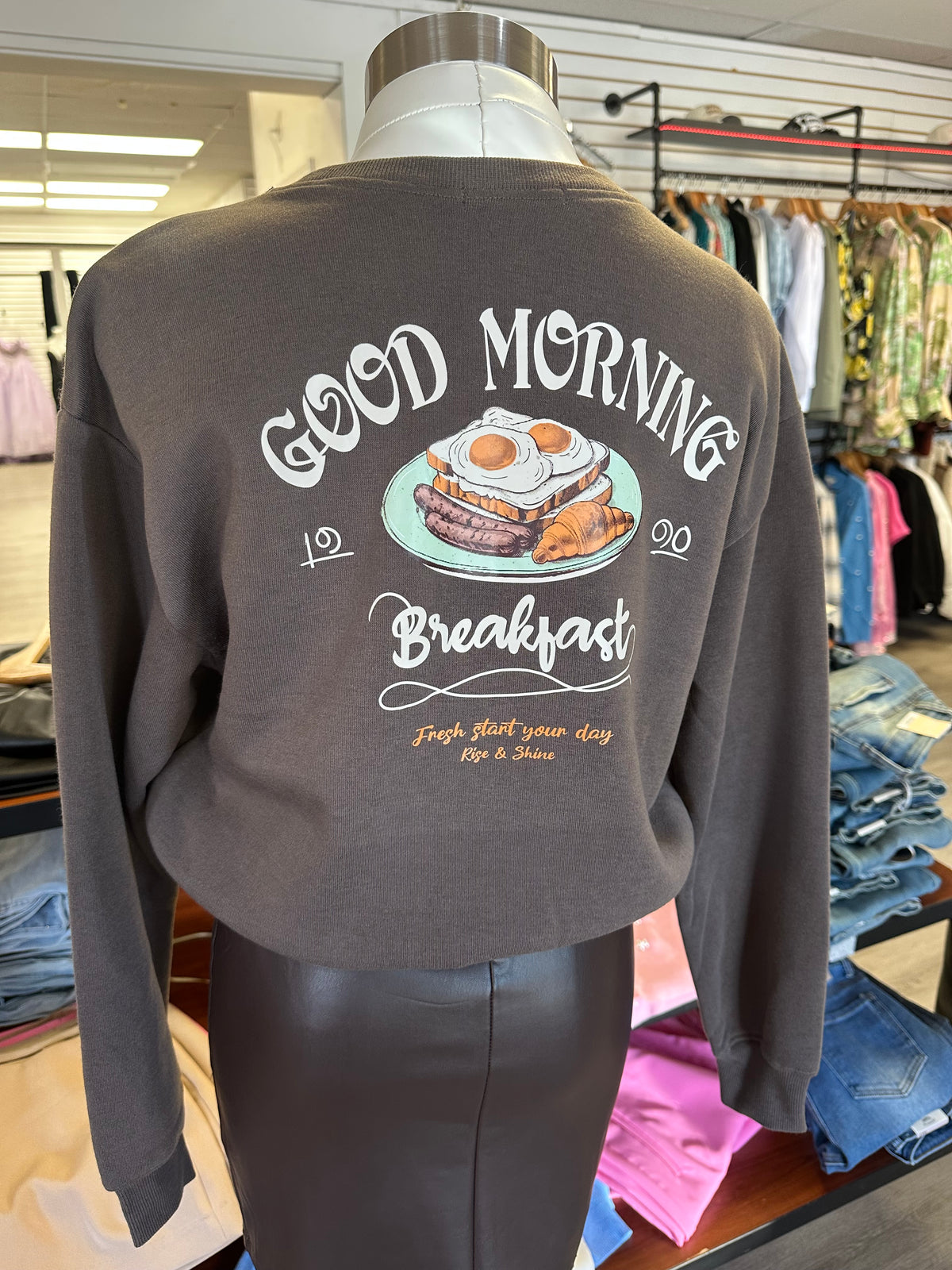 Brown Breakfast Club Sweater