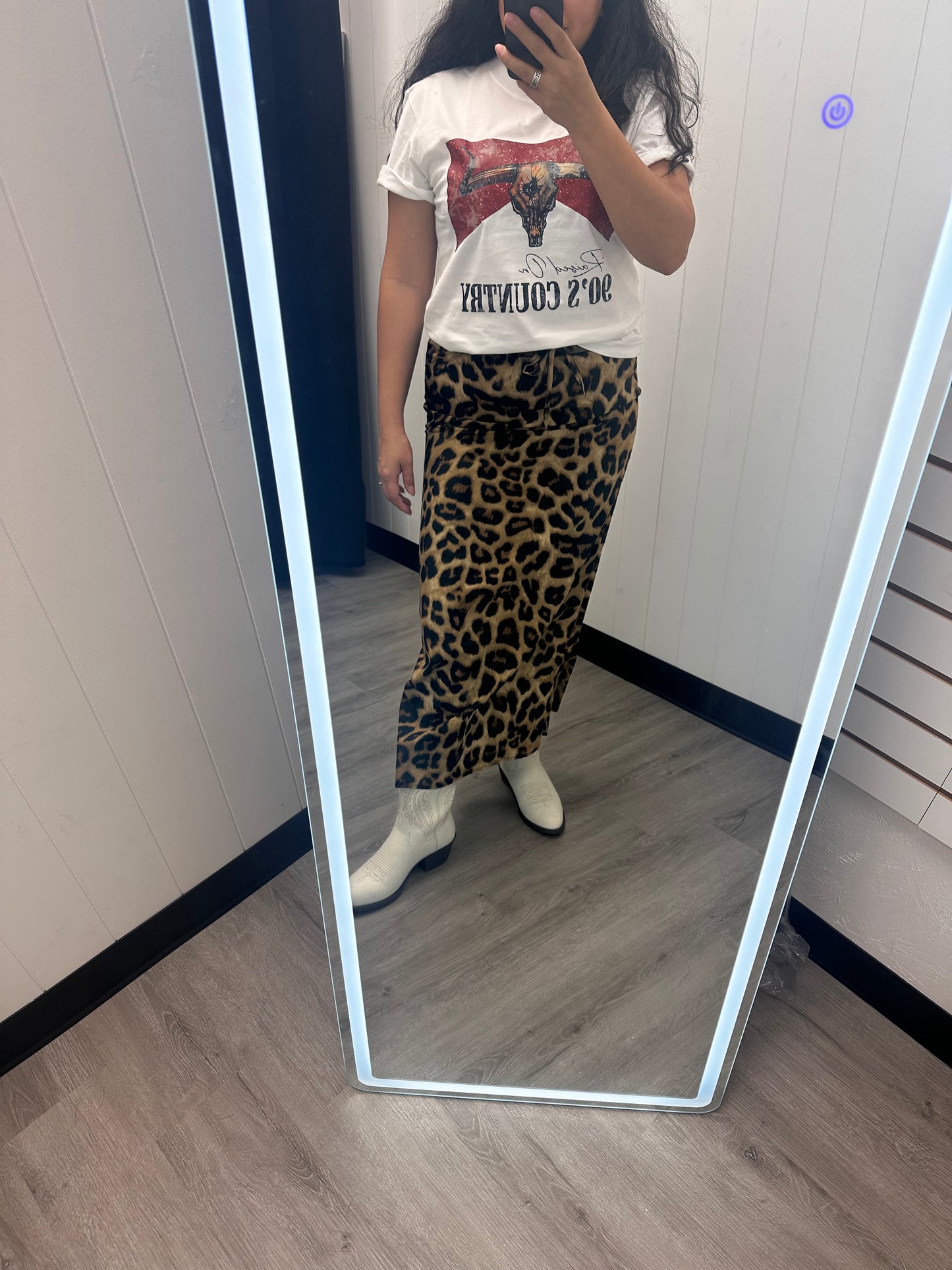 Animal Print Maxi Skirt