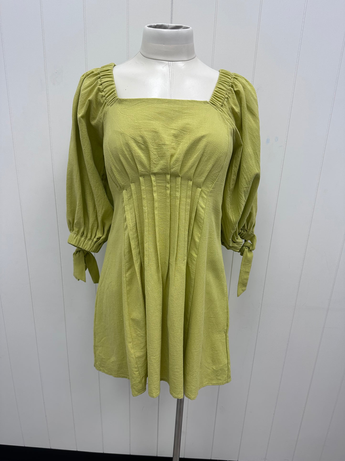 Green Smocked Boho Dress