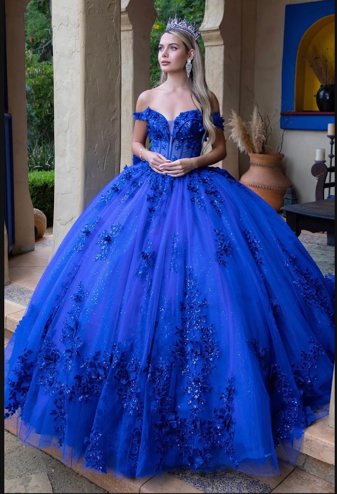 Royal Blue Corset Quinceañera Dress