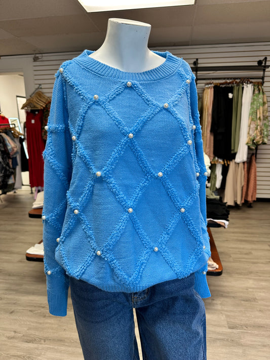 Blue Pearl Crew Neck Sweater