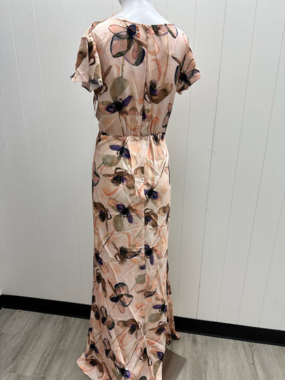 Floral Cap Sleeve Floral Dress
