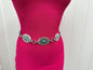 Western Concho Chain Belt-Turquoise