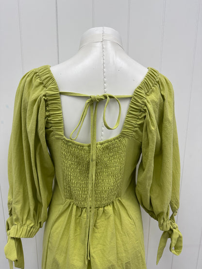 Green Smocked Boho Dress