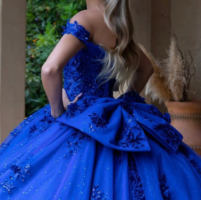 Royal Blue Corset Quinceañera Dress
