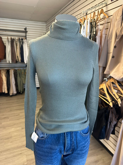Ribbed Turtle Neck