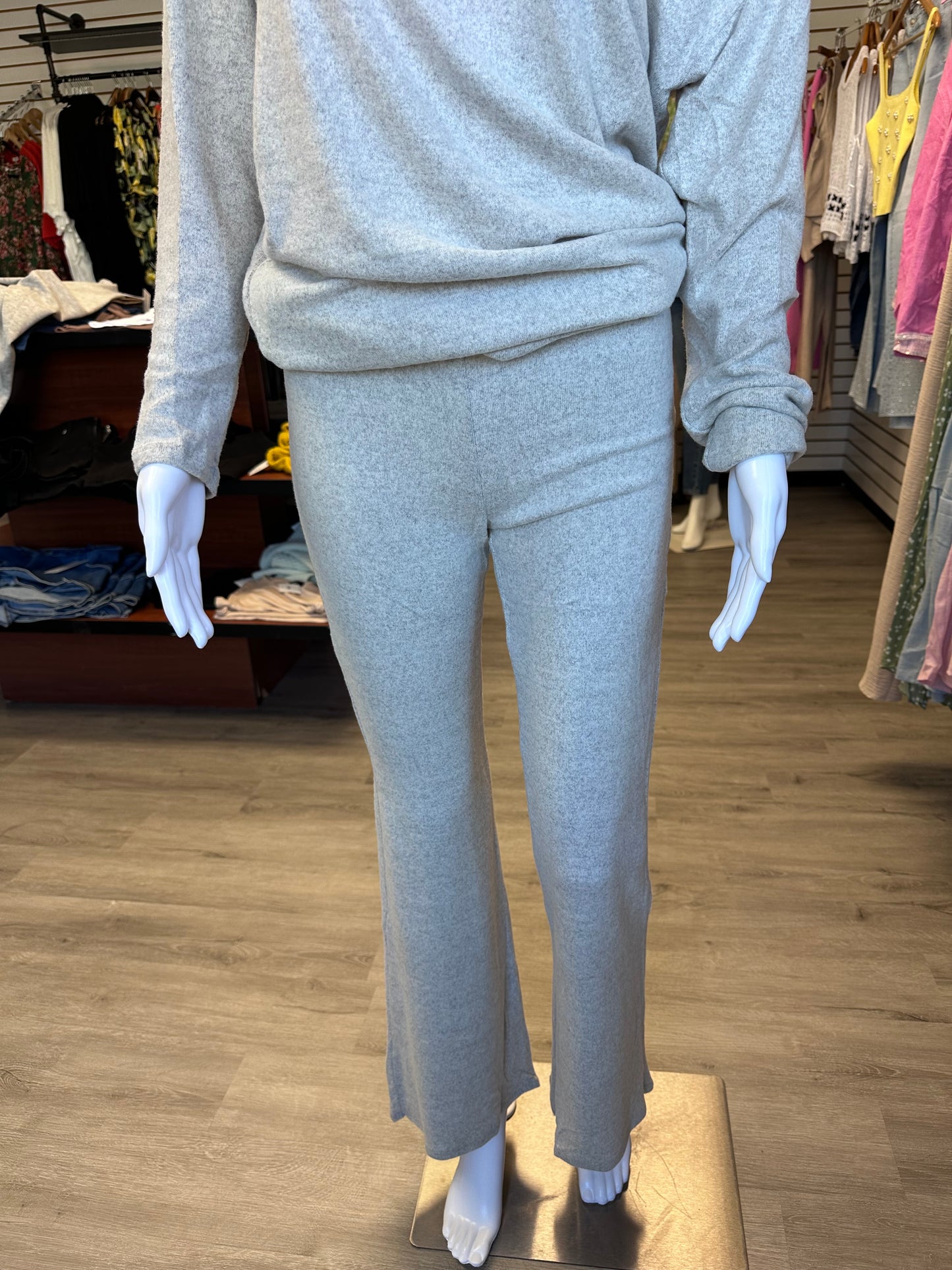 Gray Long Sleeve 2 Piece Lounge Set
