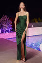 SATIN FITTED KNOT GOWN