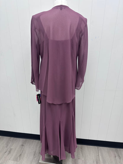 Dusty Plum Embellished Dress with Jacket