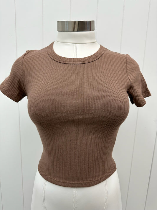 Ribbed Cropped Baby Tee