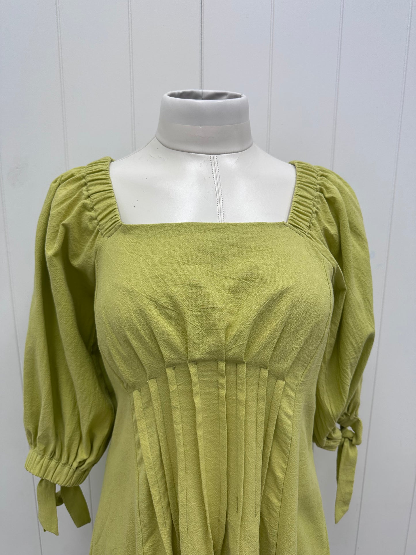 Green Smocked Boho Dress