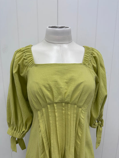Green Smocked Boho Dress