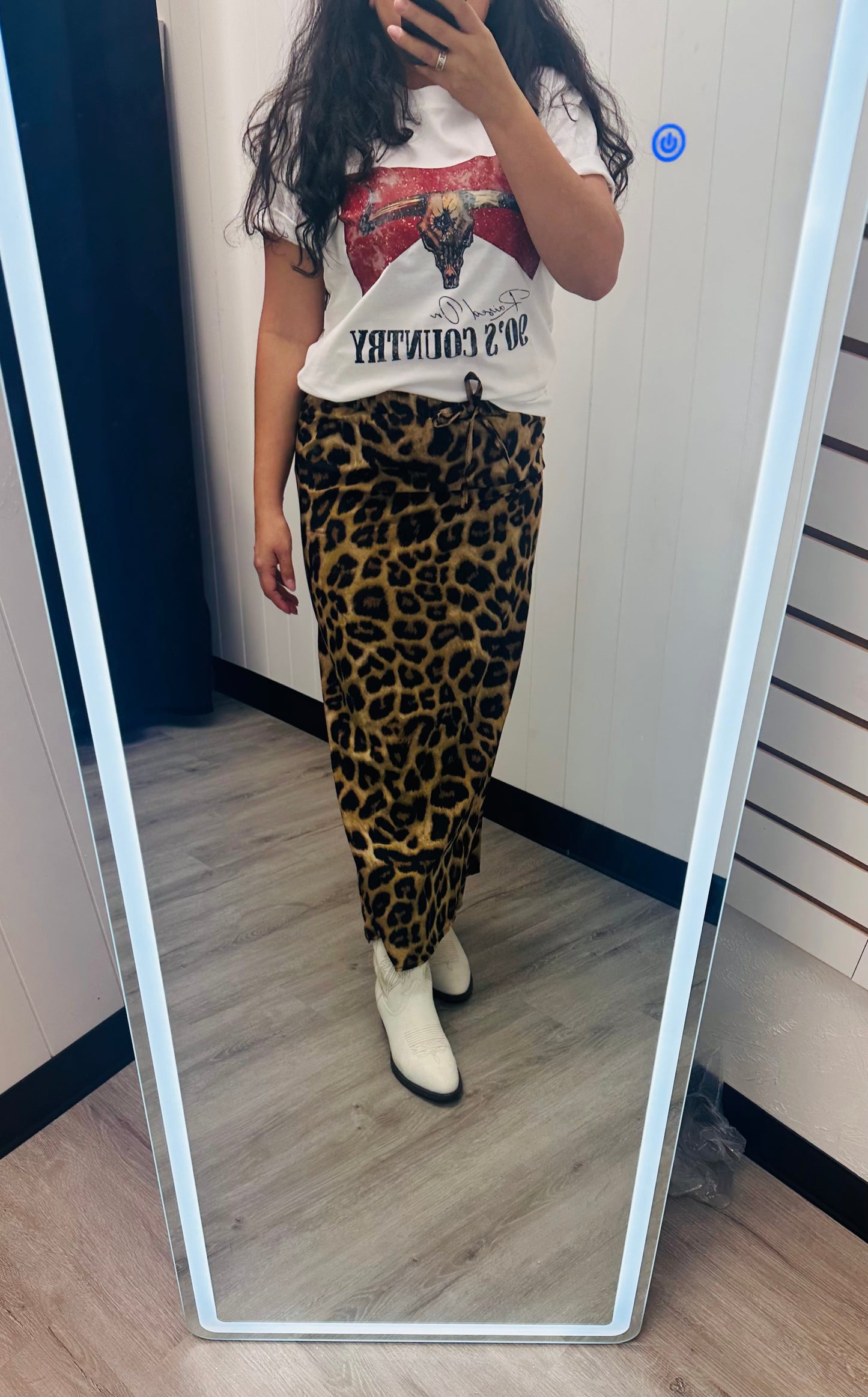 Animal Print Maxi Skirt