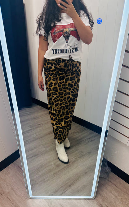 Animal Print Maxi Skirt