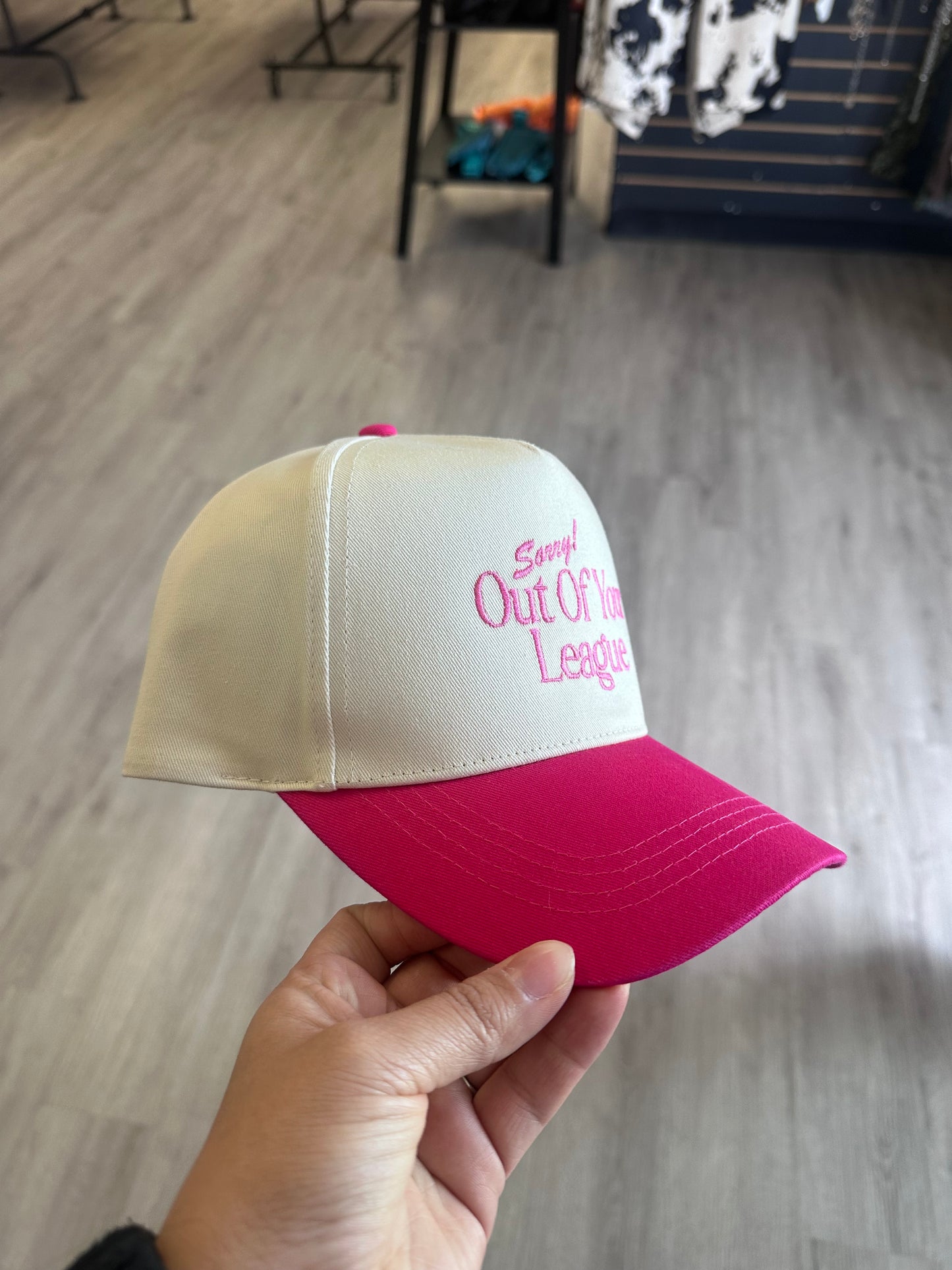 Sorry! Out of Your League Hot Pink Snapback Hat