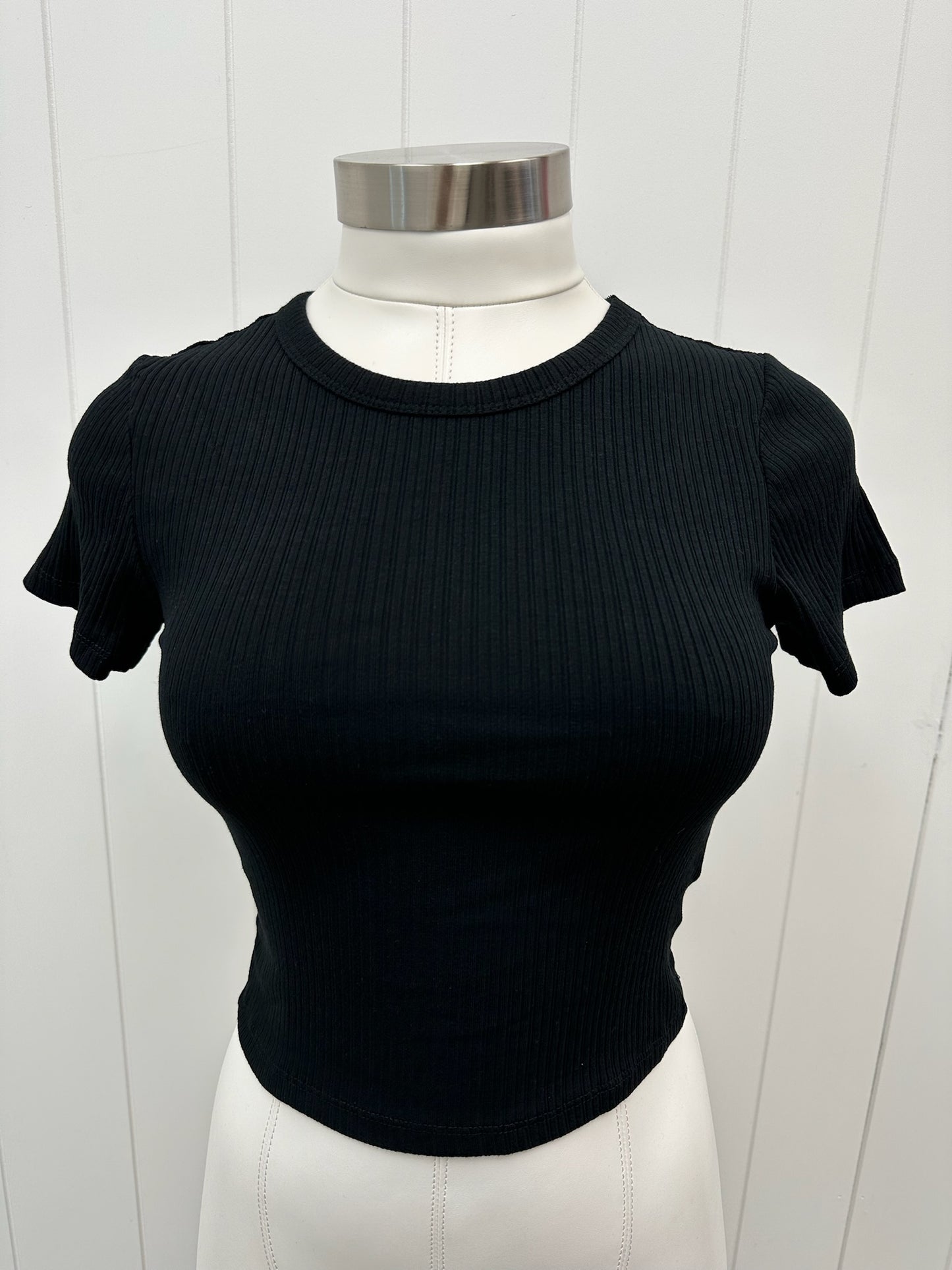 Ribbed Cropped Baby Tee