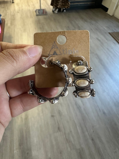 Western Conch Semi Hoop Earrings