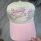 Pink Embroidered Literally Just a Girl Trucker Hat