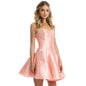 Peach Short Strapless Homecoming Dress