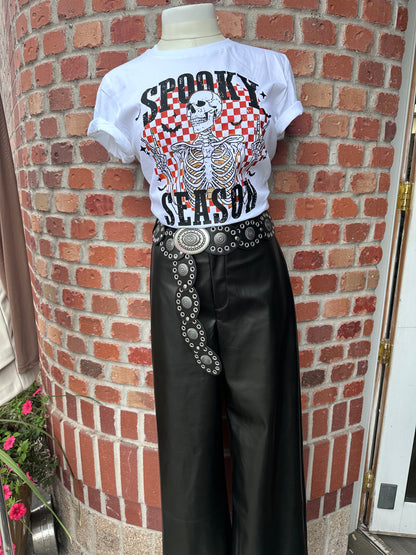 Spooky Season White Skeleton Shirt