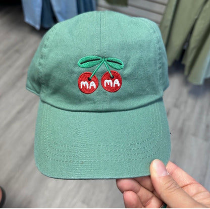 Mama Cherry Embroidered Baseball Cap