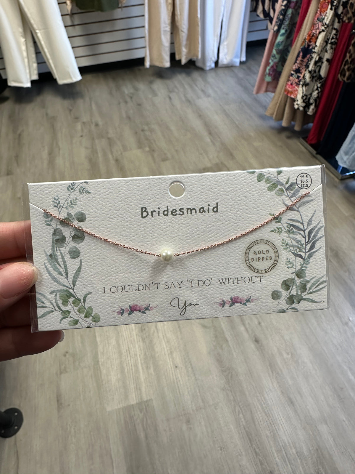 Gold Dipped Bridesmaid Necklace