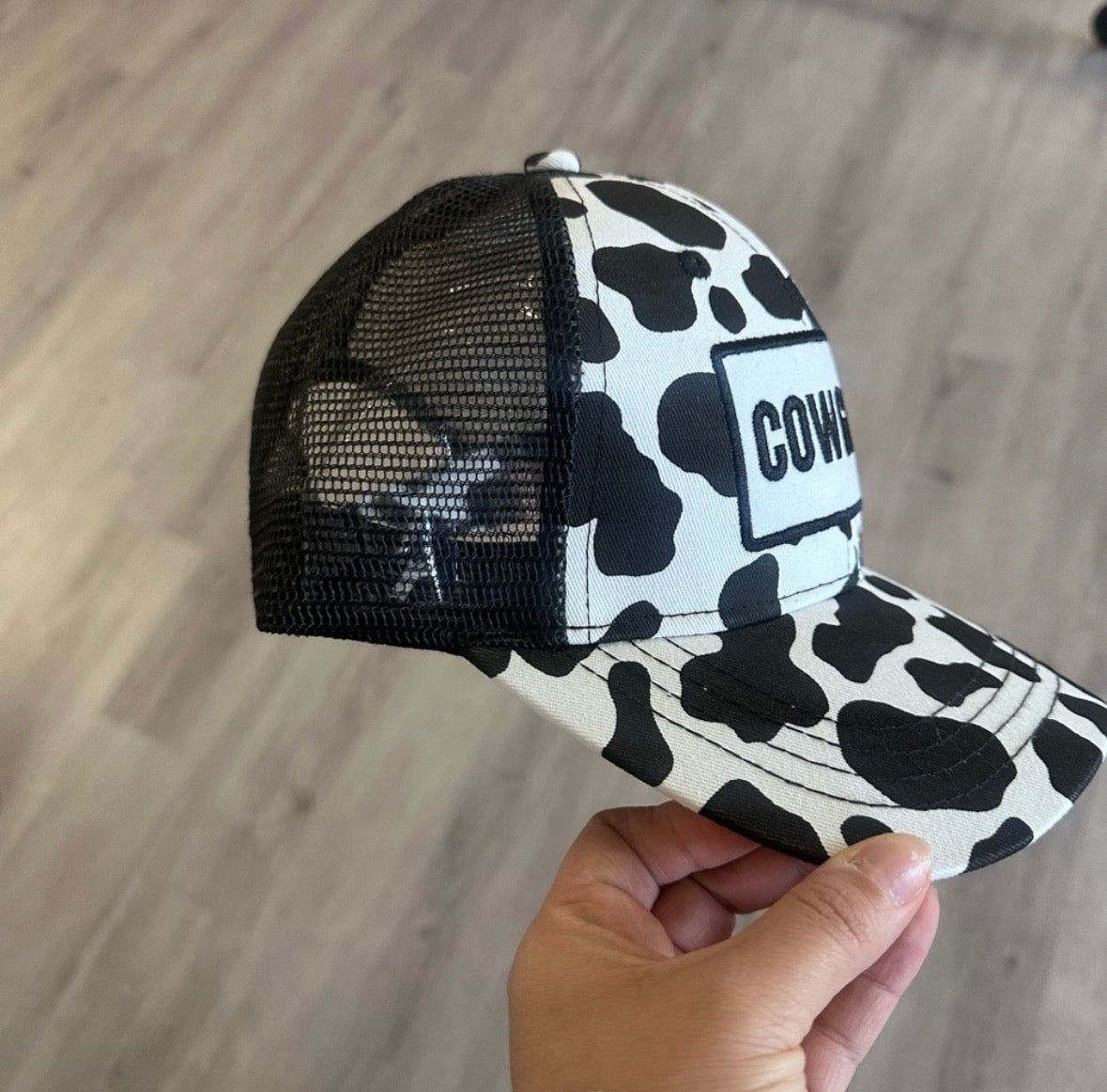 Cow Print Cowgirl Trucker Hat