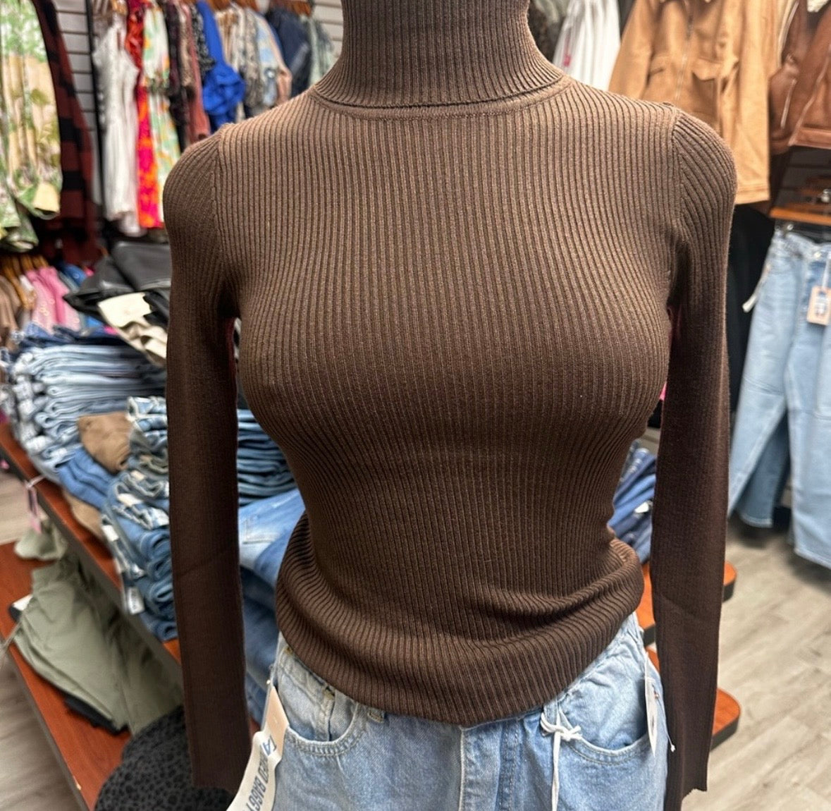 Ribbed Turtle Neck