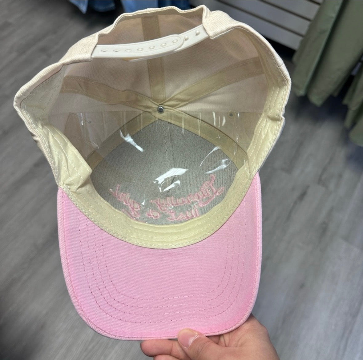 Pink Embroidered Literally Just a Girl Trucker Hat