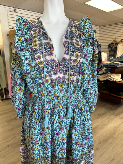 Light Blue Boho Peasant Dress
