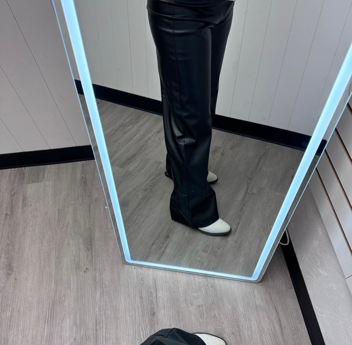 Faux Leather WIde Leg Pants